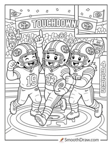 49ers End Zone Celebration
