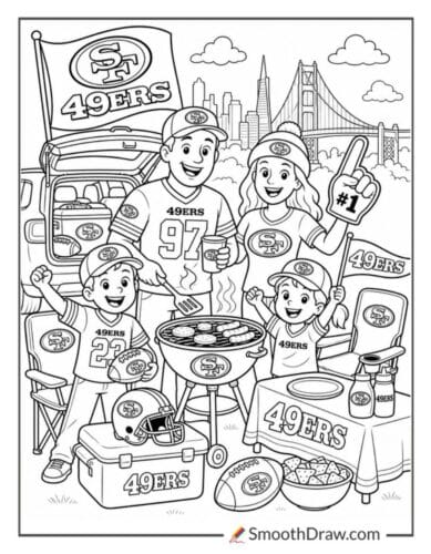 49ers Fan Family Tailgate