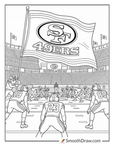 49ers Flag Waving At Kickoff
