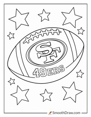 49ers Football With Team Logo