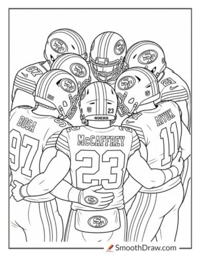 49ers Huddle Before Kickoff