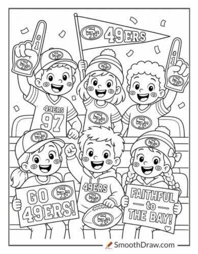 49ers Kids Cheering In Stands