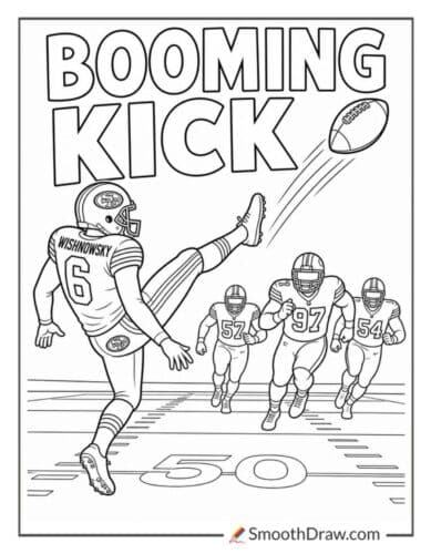 49ers Punter Launching High Kick