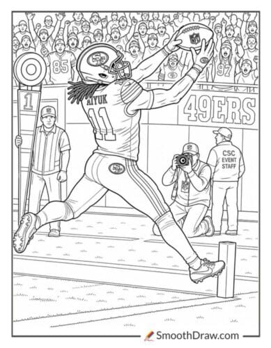 49ers Wide Receiver Toe Tap