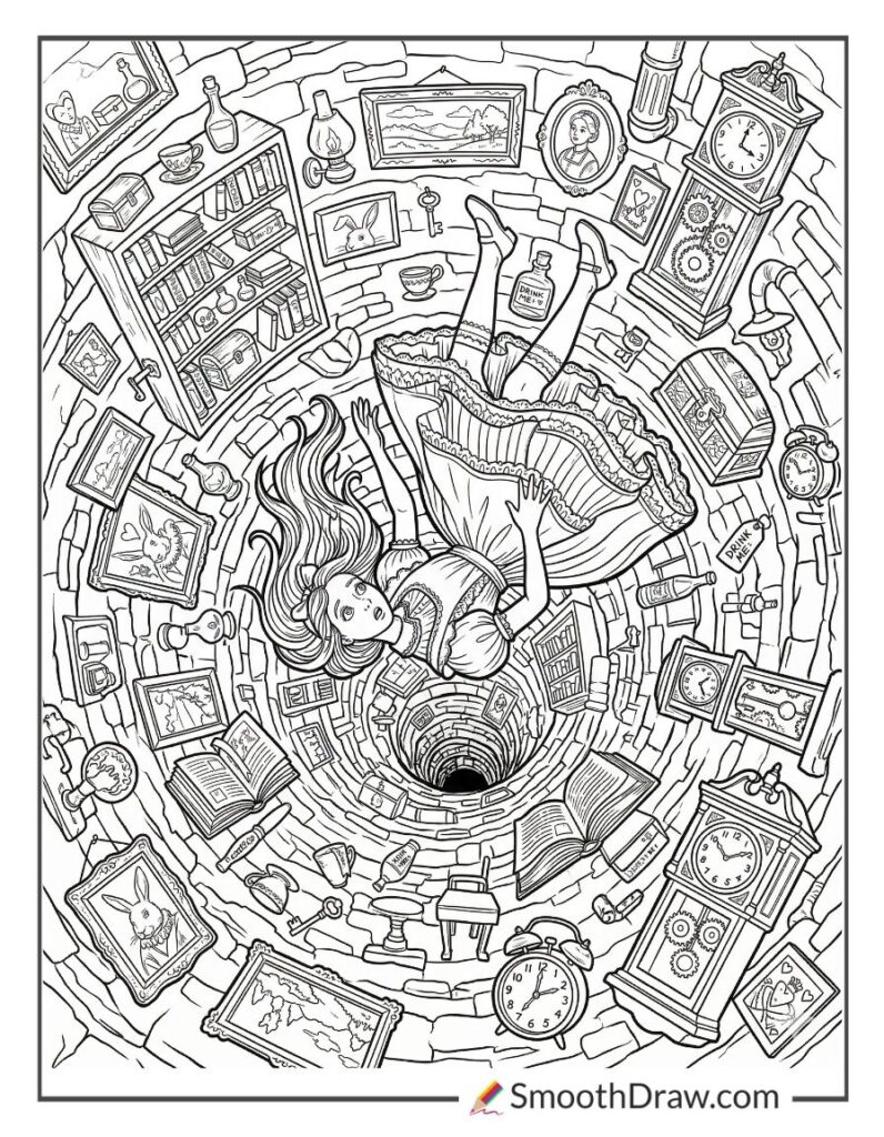 52 Free Alice In Wonderland Coloring Pages