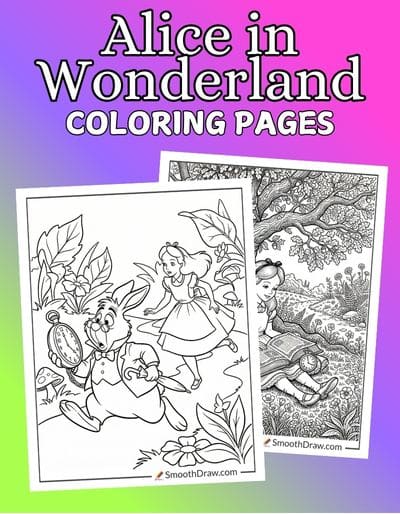 Alice in Wonderland coloring pages f