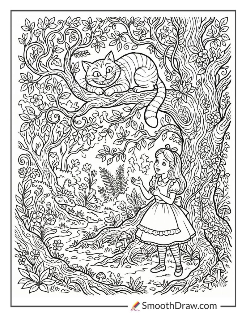 52 Free Alice In Wonderland Coloring Pages