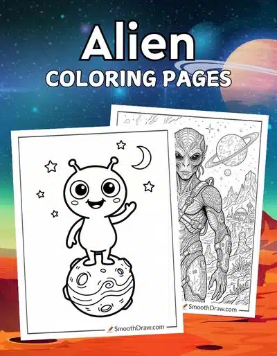 55 Alien Coloring Pages (Free Downloads)