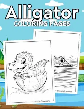 Alligator coloring pages