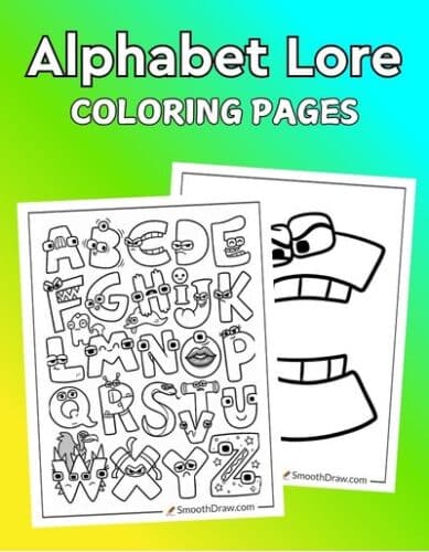 Alphabet Lore coloring pages f