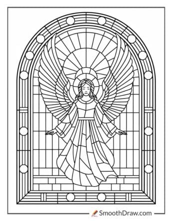Angel in a Stained Glass Window