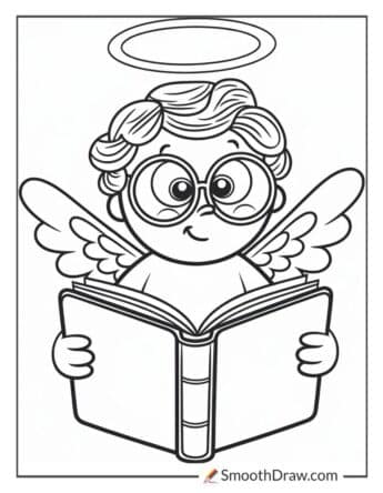 Angel with a Halo and Big Glasses