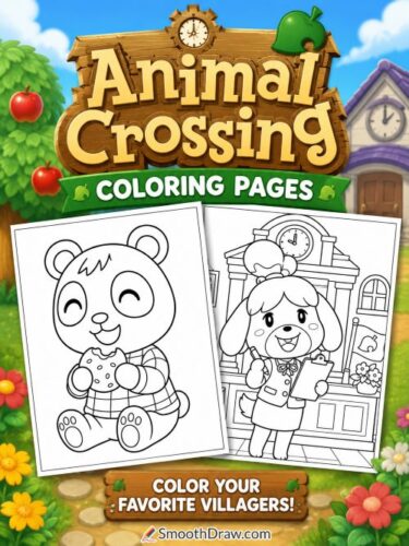 Animal Crossing coloring pages f