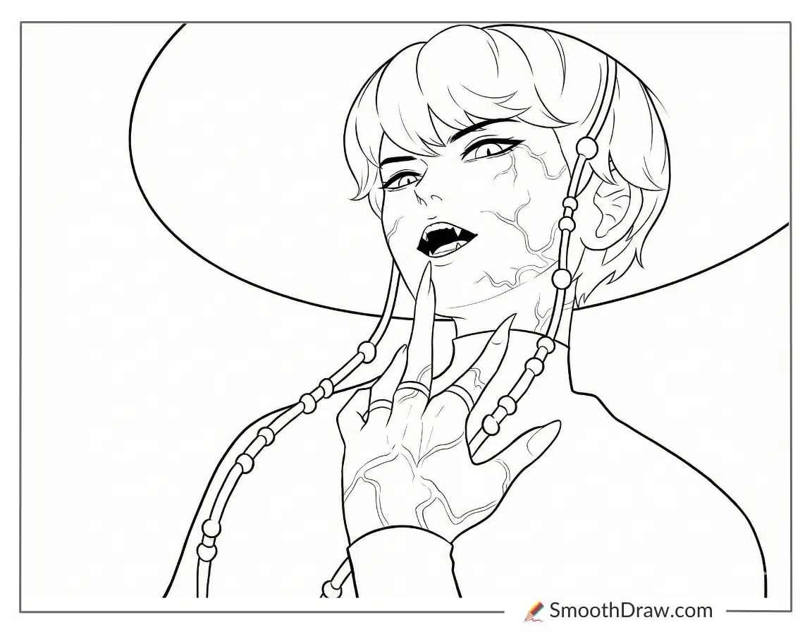 Baby Saja dramatic silhouette in spotlight