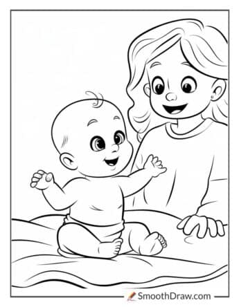 Baby Sitting Up for the First Time