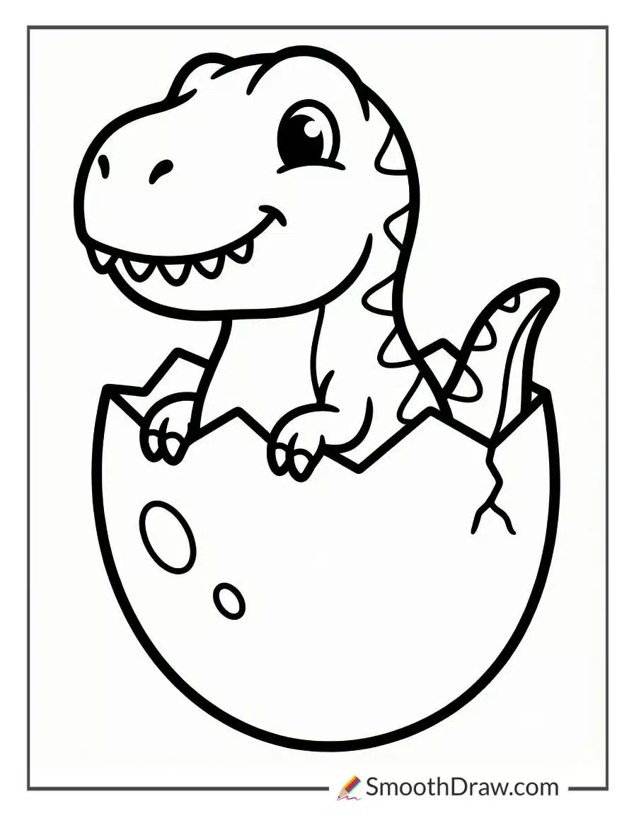 Baby T Rex Hatching From Egg