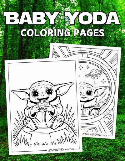 Baby Yoda coloring pages f
