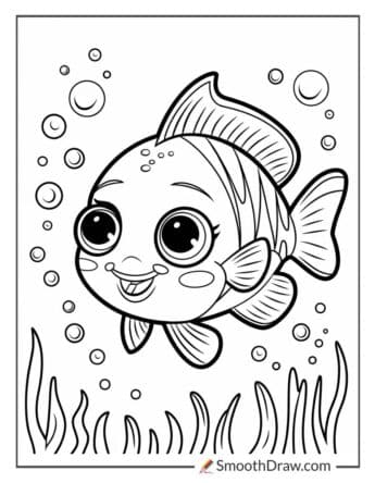 Baby fish for coloring