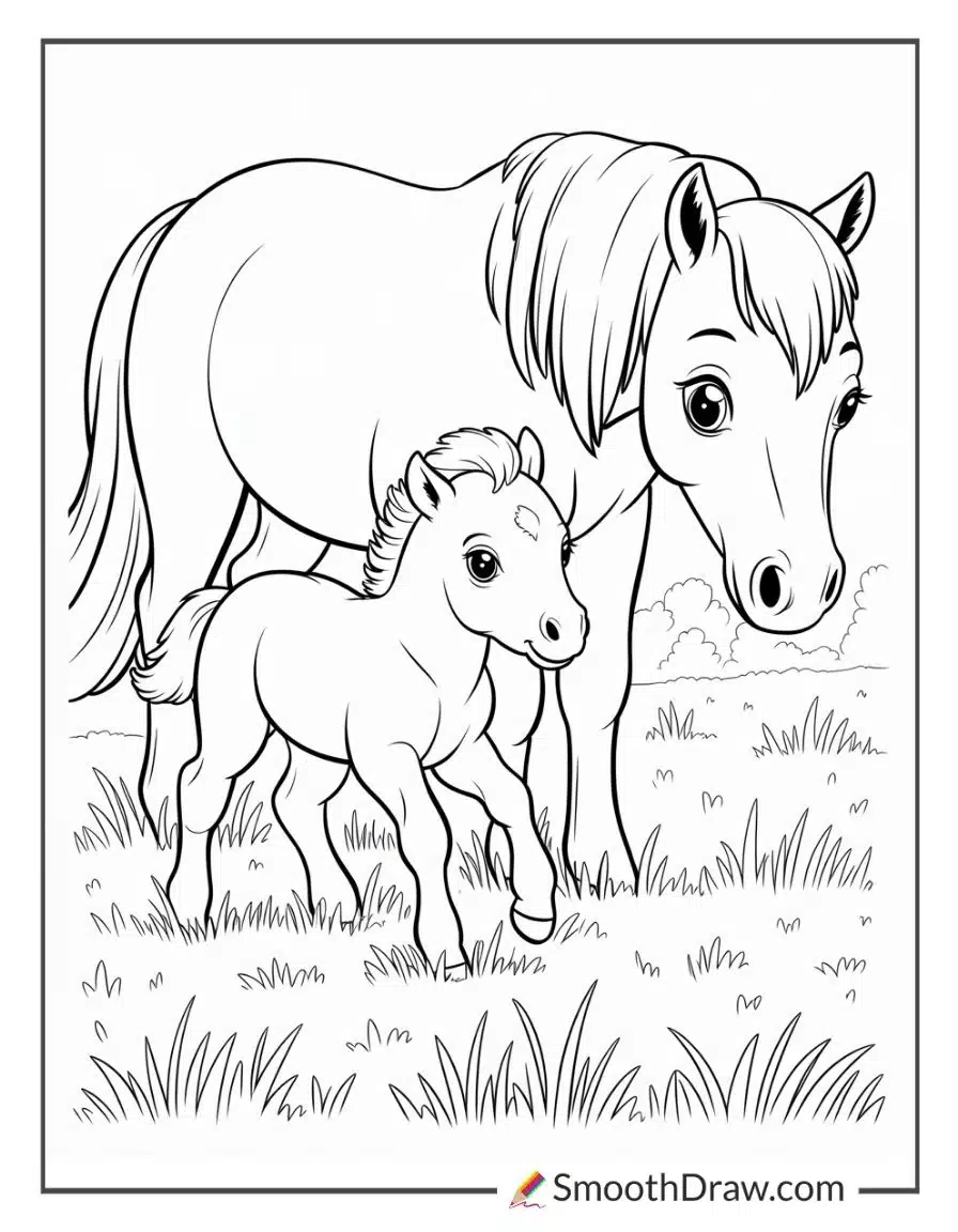 Baby Pony Learning To Walk