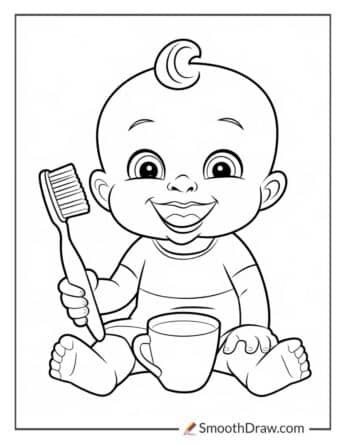 Baby’s First Tooth Coloring Page