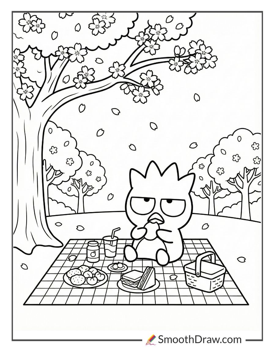 Badtz Maru Springtime Cherry Blossom Picnic