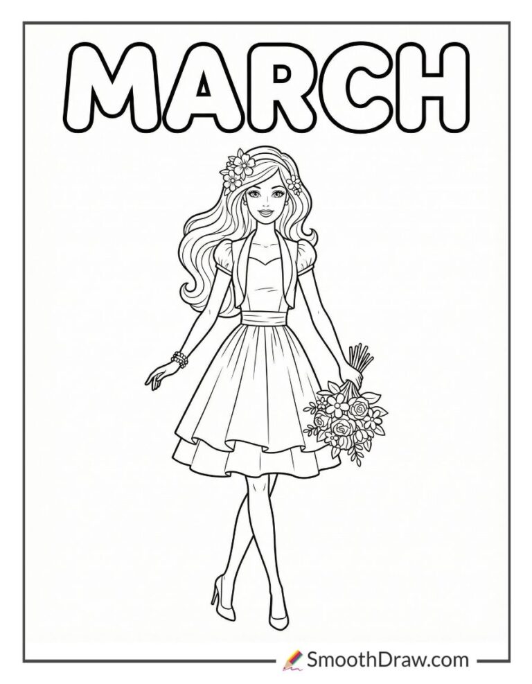 Barbie Drawing.pdf 48 Barbie Coloring Pages (Free PDF Printables)