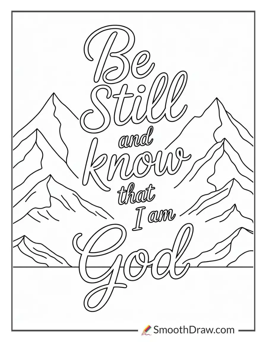 Be Still And Know Verse