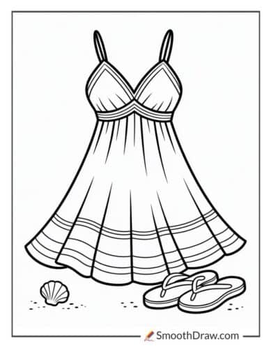 Beach Dress With Flip Flops