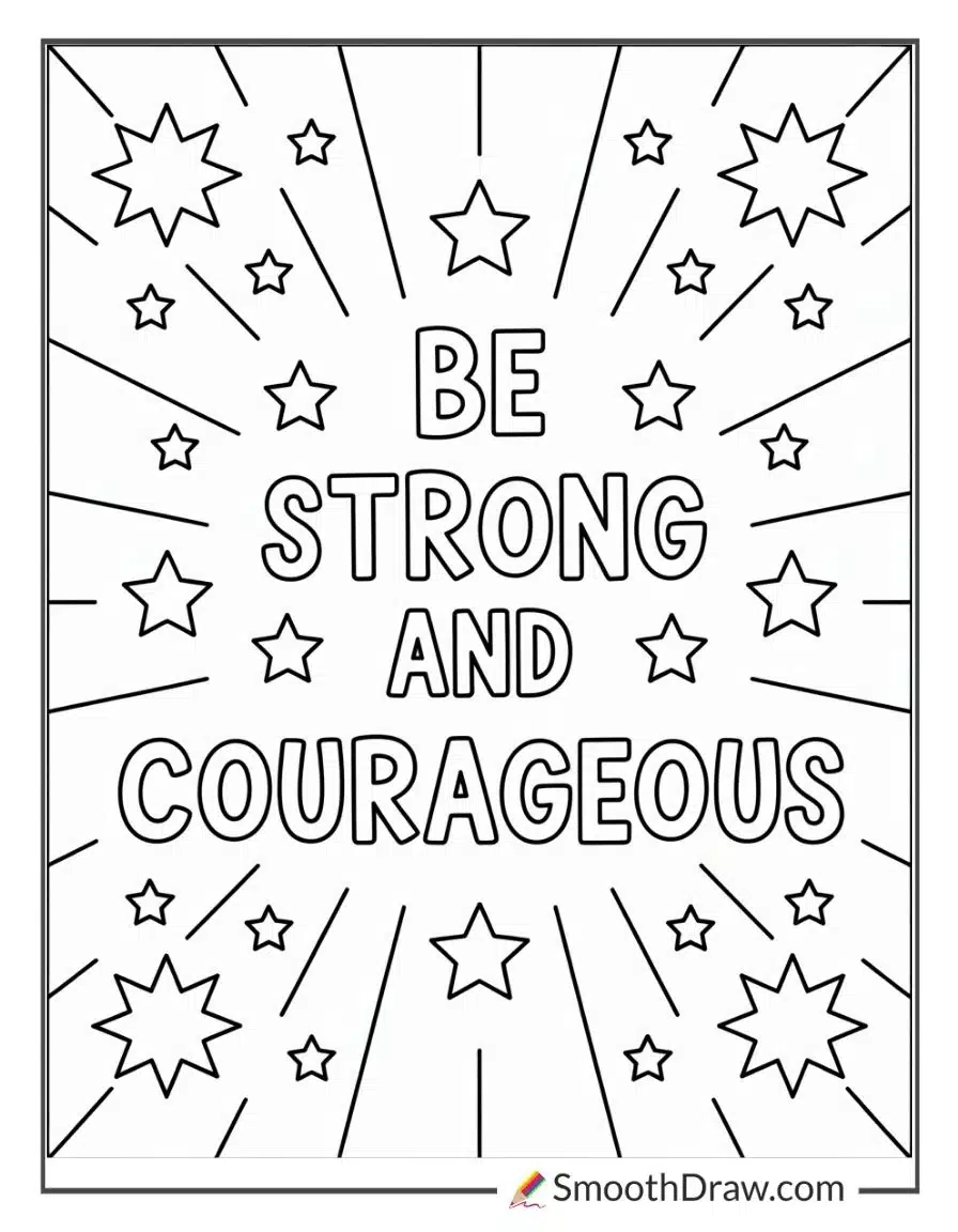 Bible Verse About Courage For Coloring