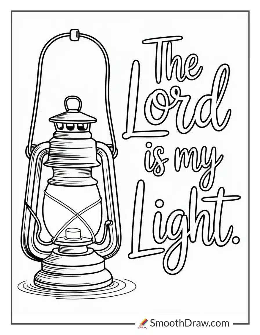 Bible Verse About Light Coloring Sheet