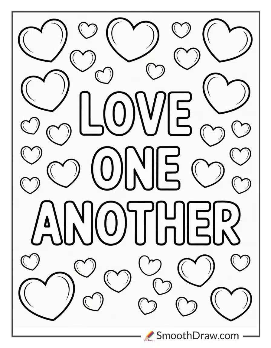 Bible Verse About Love Coloring Page