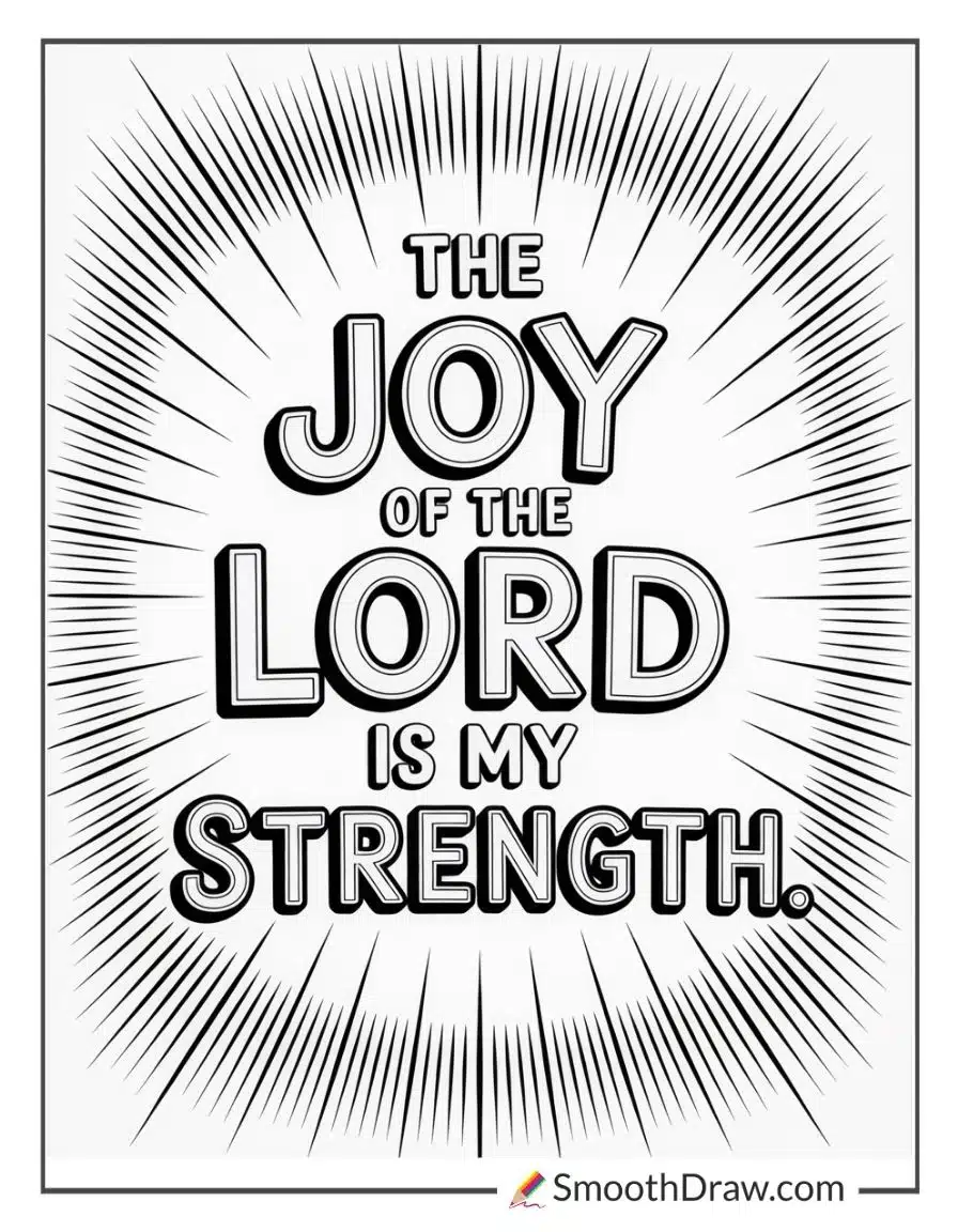 Bible Verse About Strength Coloring Page