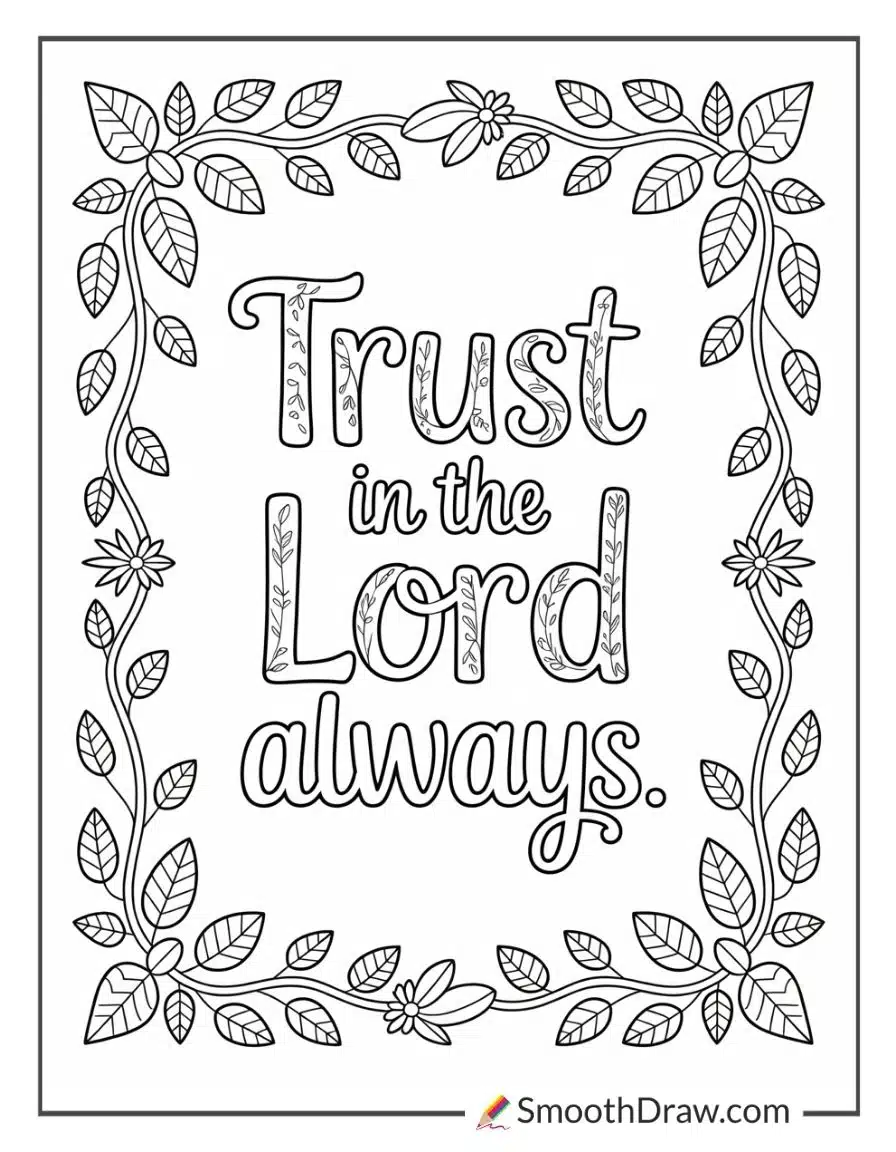 Bible Verse Framed With Vines