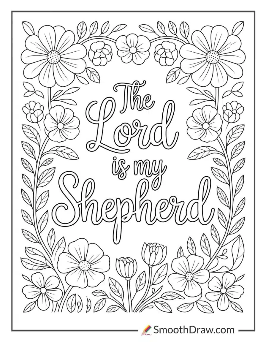 Bible Verse Surrounded By Flowers