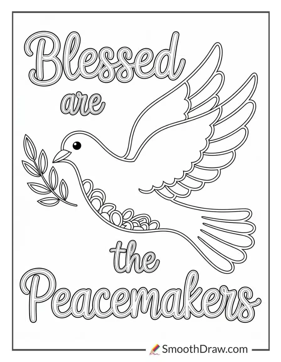 Bible Verse With Dove And Olive Branch