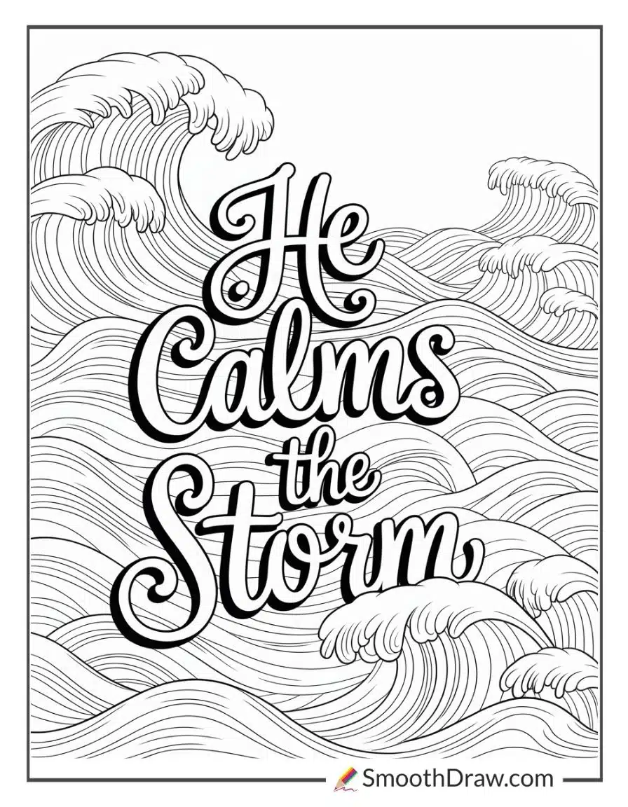 Bible Verse With Ocean Waves