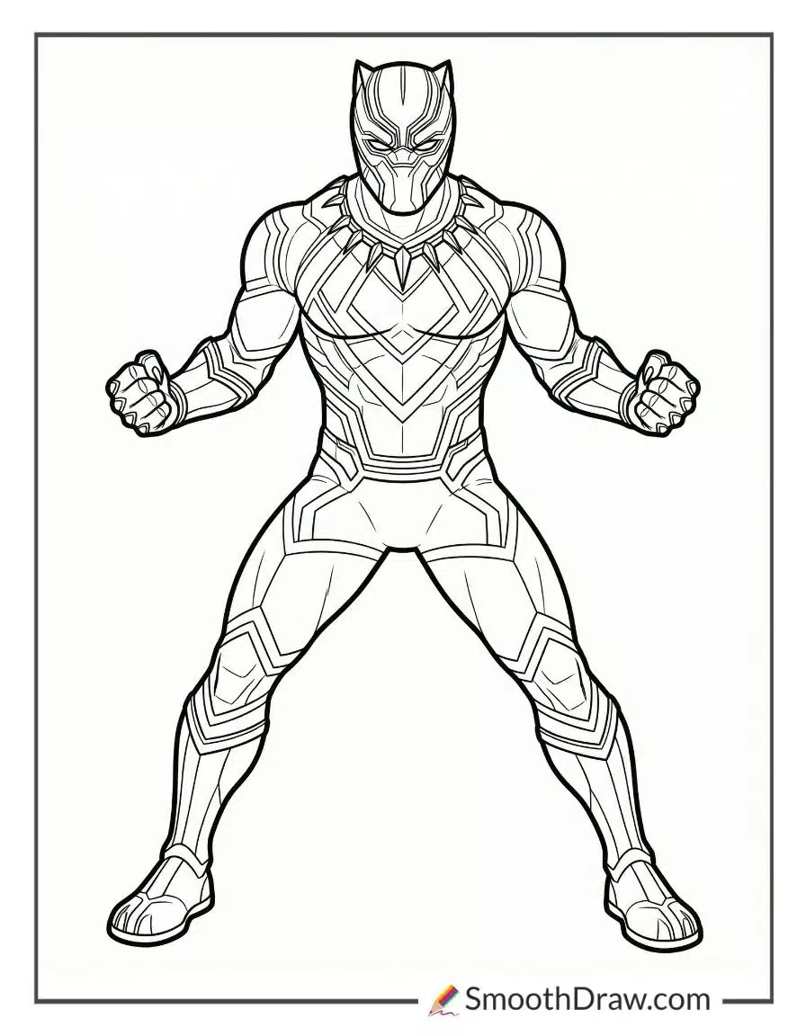 Black Panther In Full Vibranium Suit