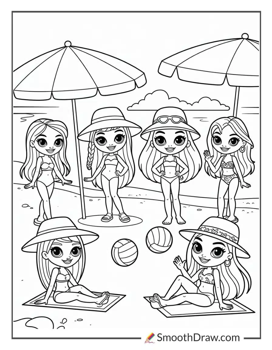 Bratz Girls At The Beach