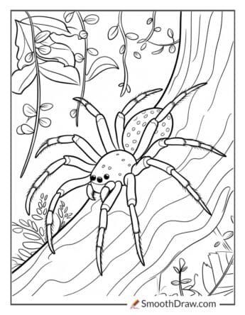 Brazilian Wandering Spider on a Tree