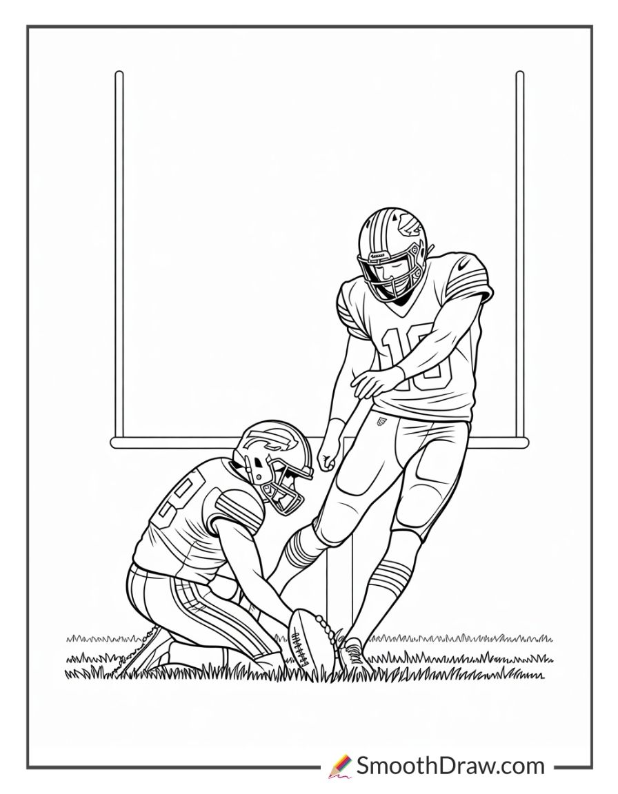 Buffalo Bills Kicker Making Field Goal