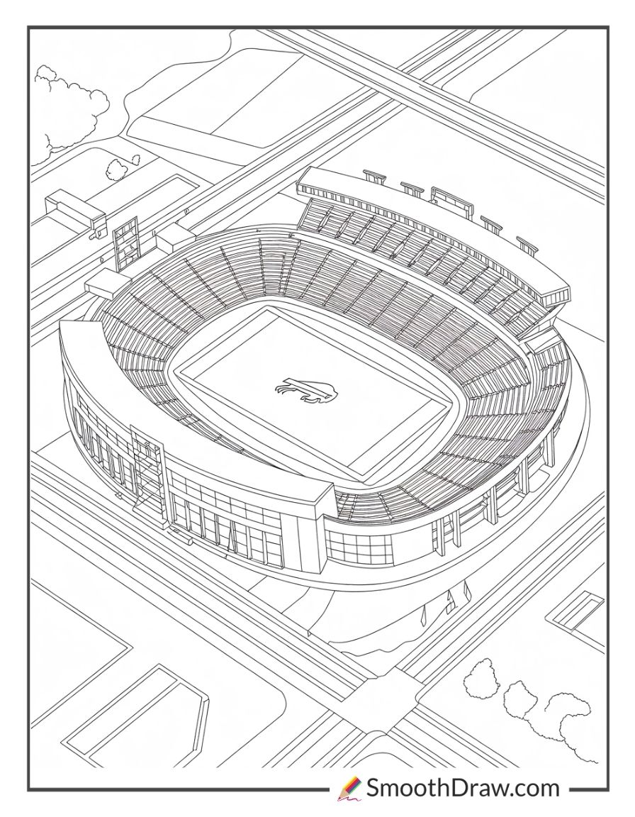 Buffalo Bills Stadium Aerial View