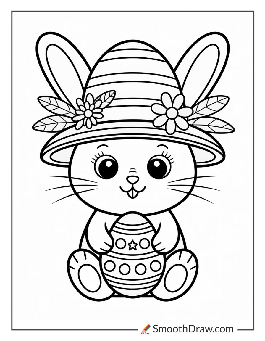 Bunny Wearing Easter Hat