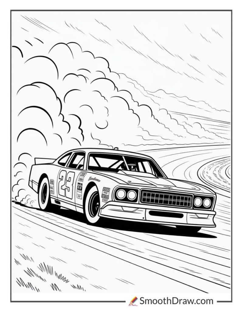 Banger Racing Coloring 43 Nascar Coloring Pages (Free PDF Printables)