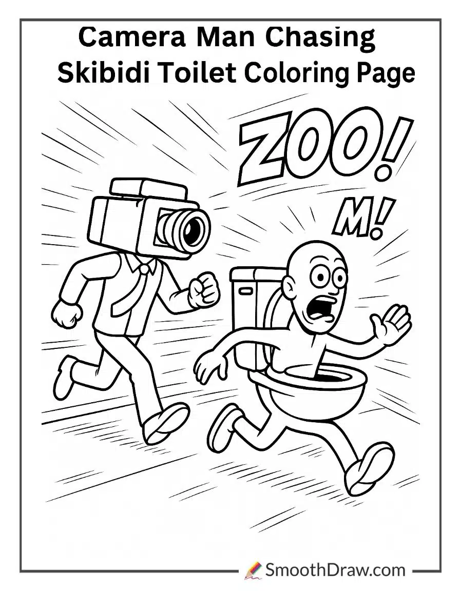 Camera Man Chasing Skibidi Toilet