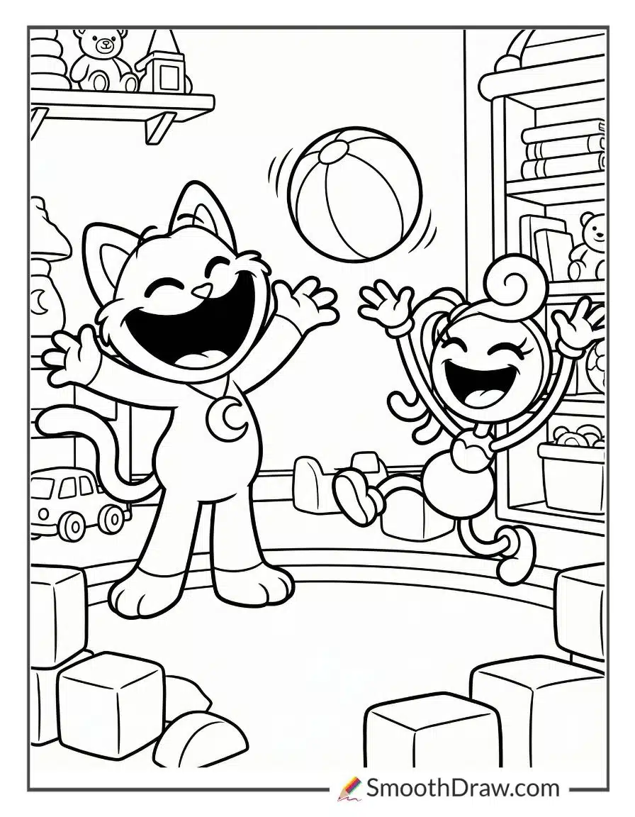 Catnap Playing With Baby Long Legs