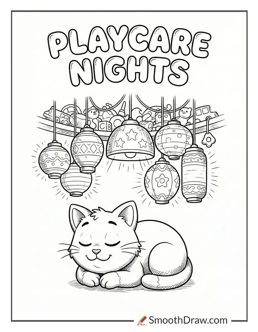 Catnap Under The Playcare Lights