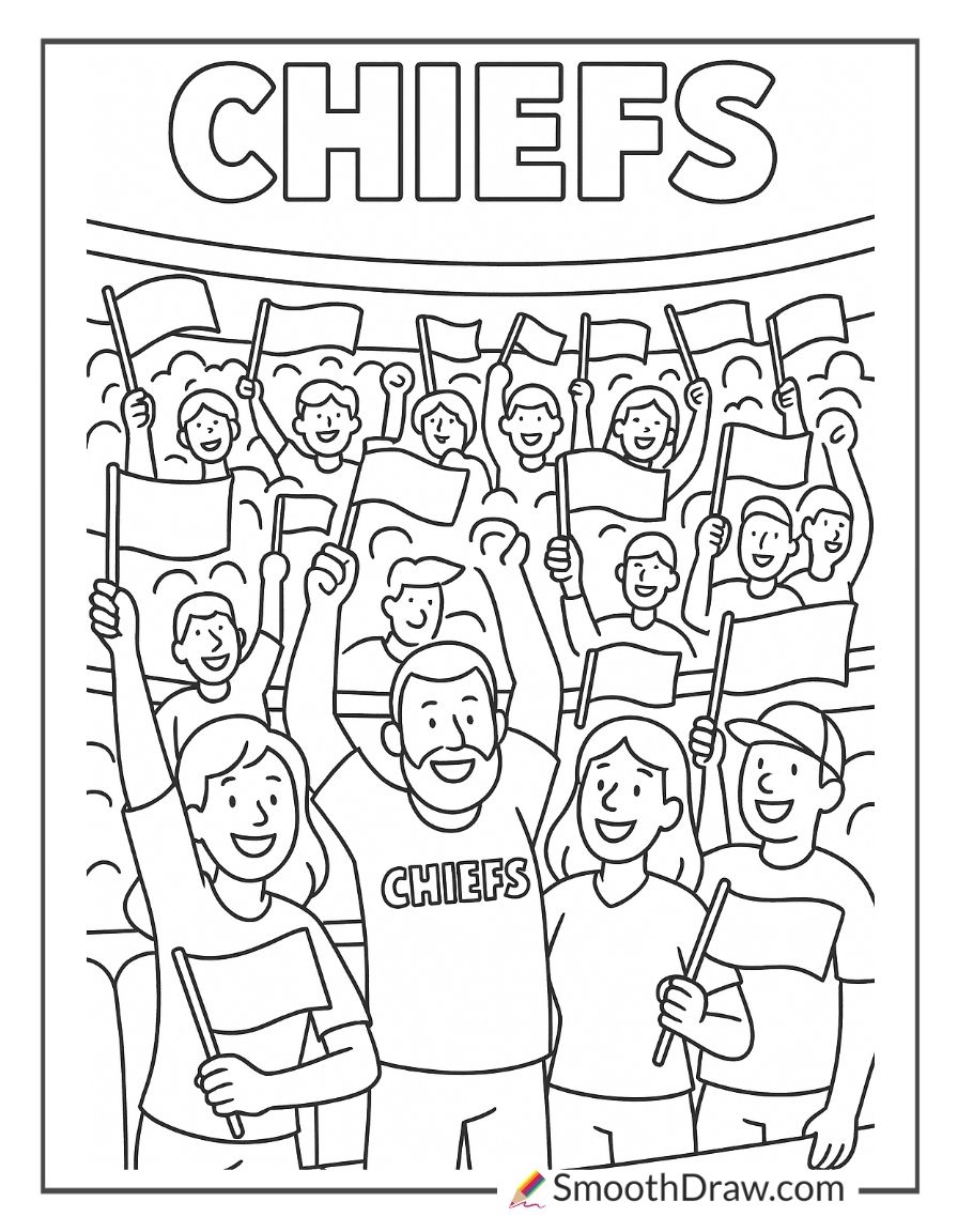 Chiefs Fans Waving Red Flags