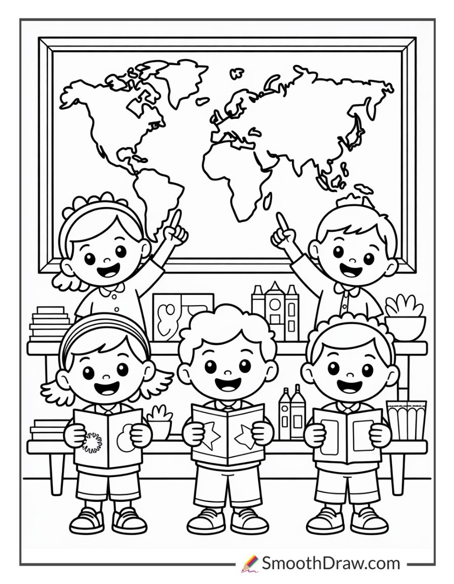 Children Learning Hispanic Culture