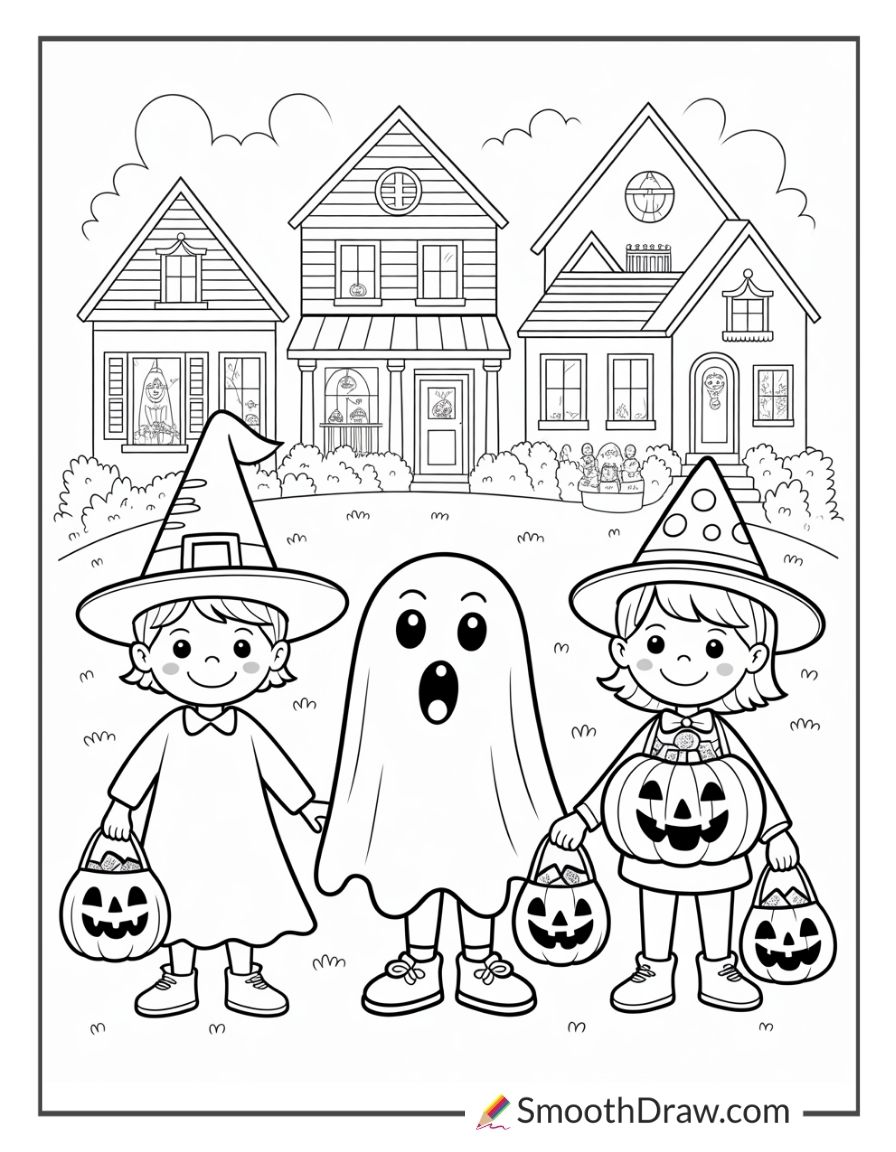 Children Trick Or Treating