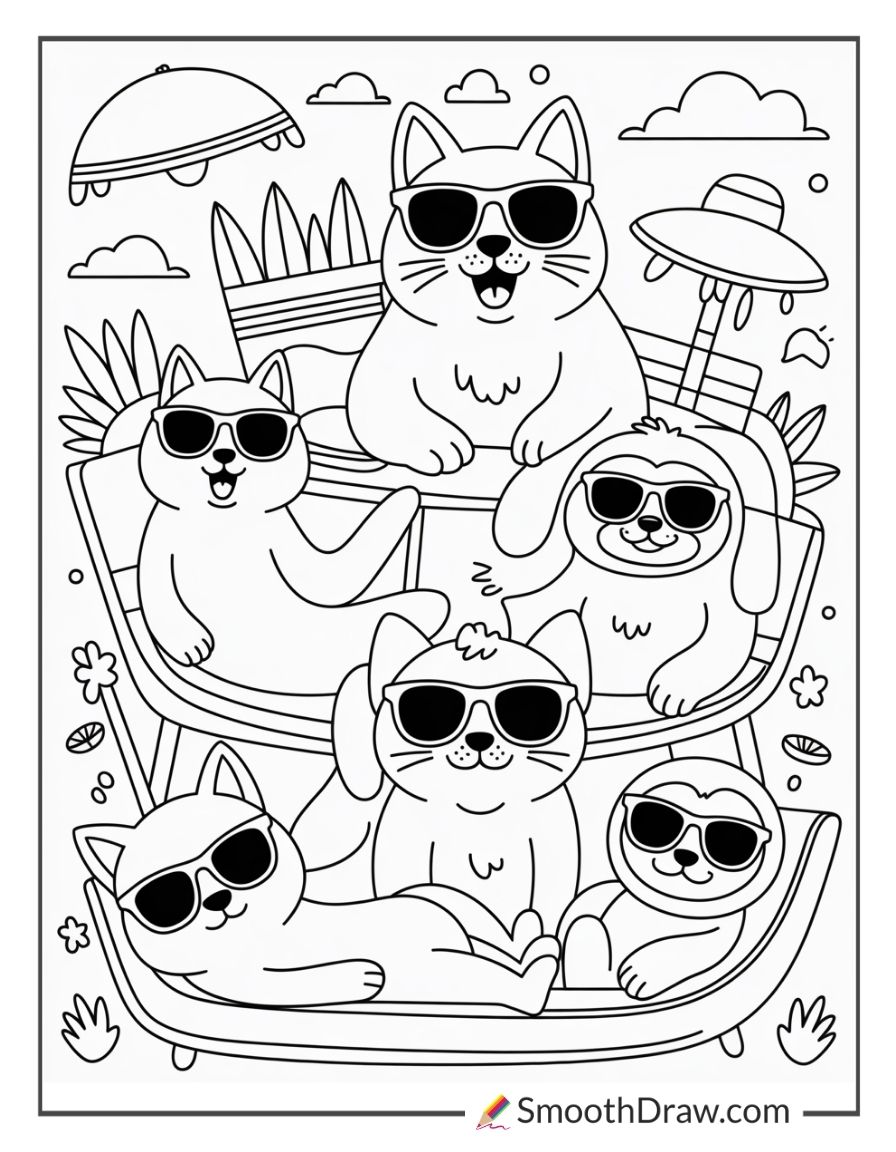 Chill Animals Wearing Sunglasses
